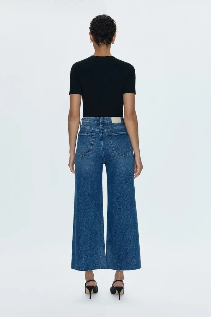 Pistola Denim Lana Crop High Rise Ultra Wide Leg Denim