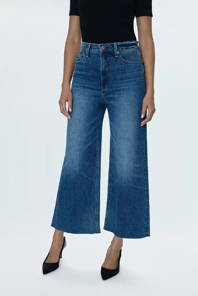 Pistola Denim Palladium / 24 Lana Crop High Rise Ultra Wide Leg Denim