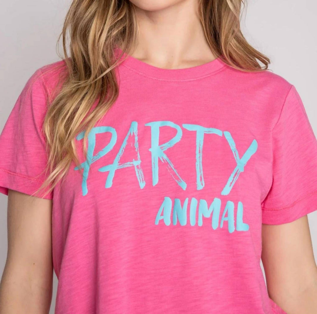 PJ Salvage Tee Hot Pink / S Party Animal Tee
