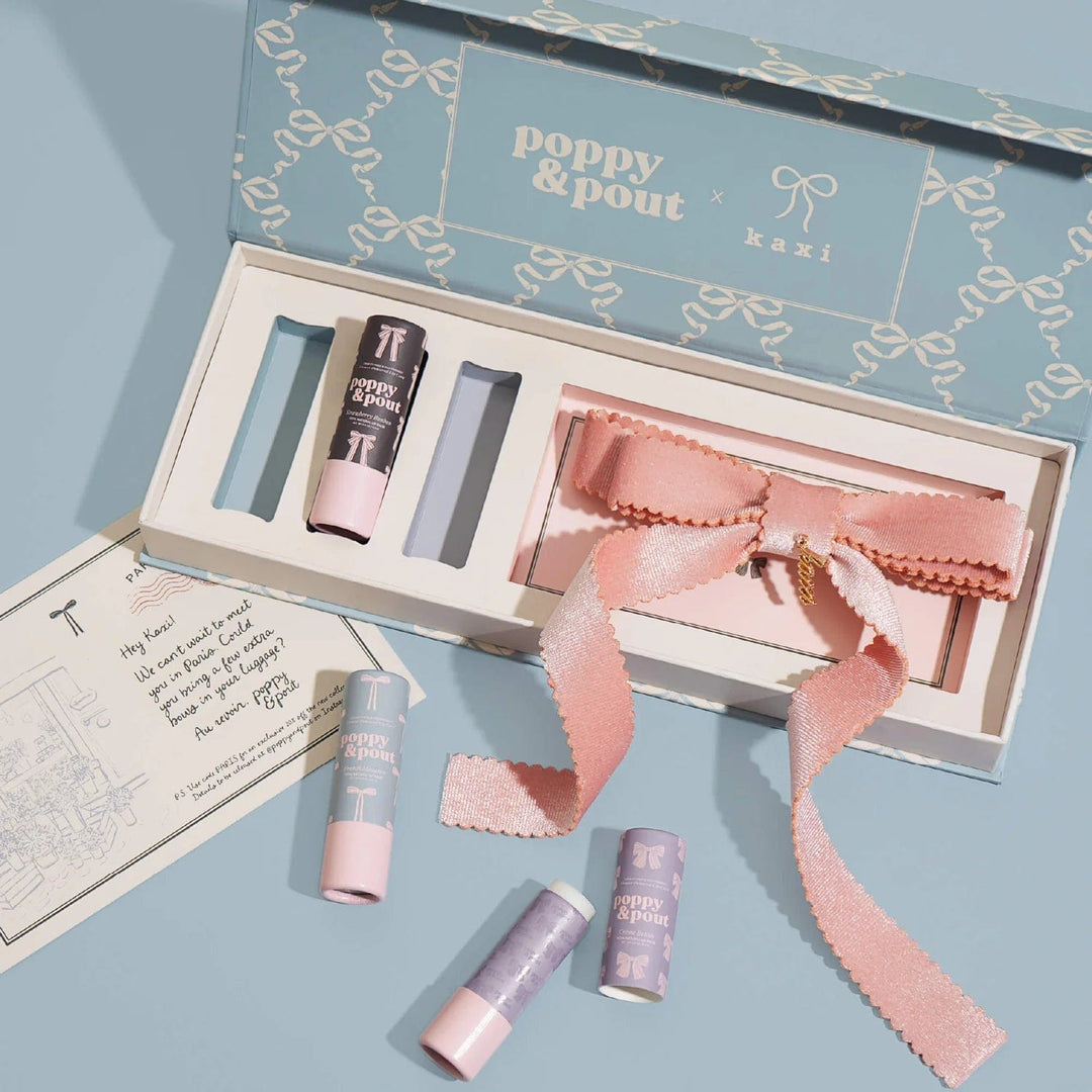 Poppy & Pout Beauty Care Coquette Lip Balm Trio Gift Set