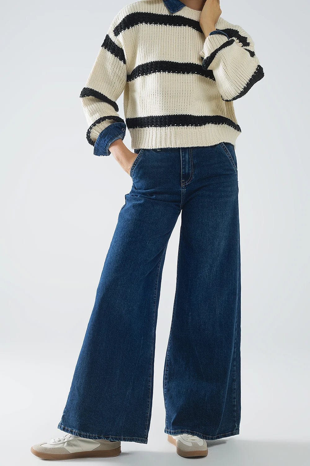 Q2 Denim Amara Super Wide Leg Jeans