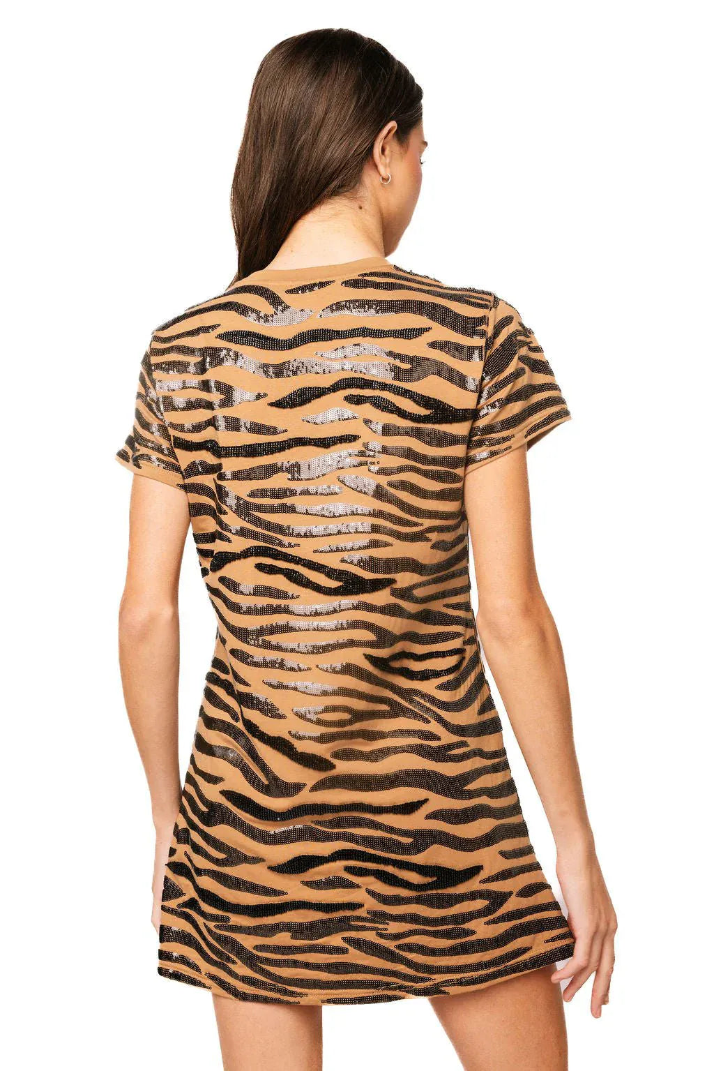 Queen of Sparkles Mini Dress Tiger QOS Card Logo Tee Dress