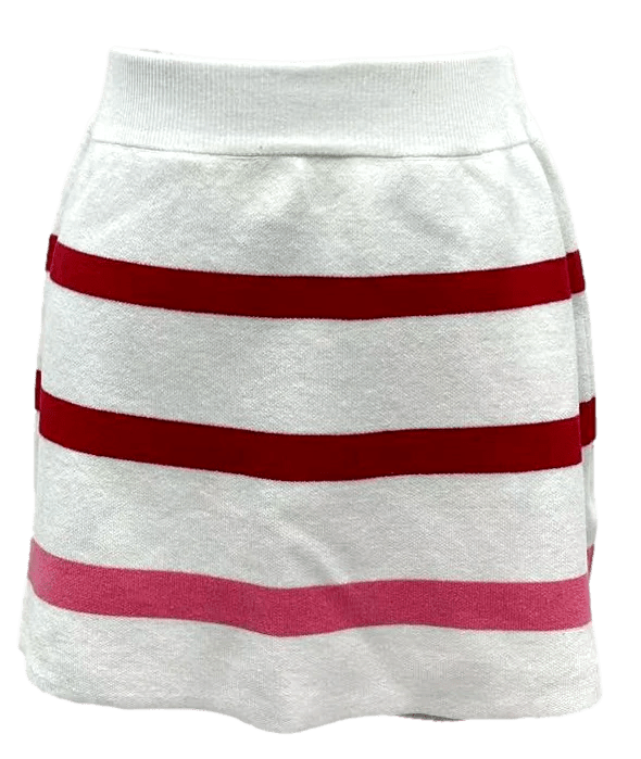 Queen of Sparkles Skirt White / XS Red, Pink & White Stripe Skirt