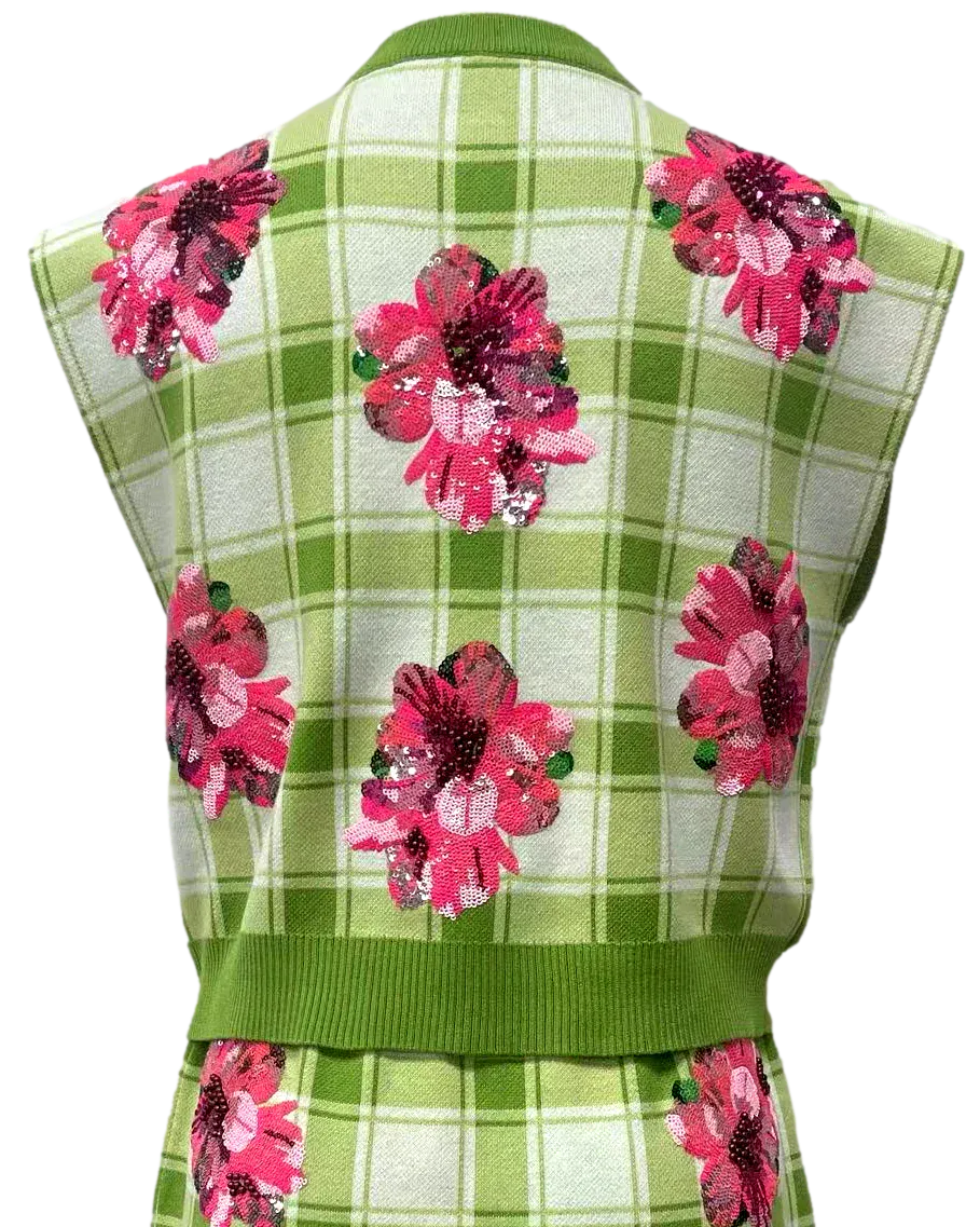 Queen of Sparkles Sweater Azalea Button Up Tank Sweater