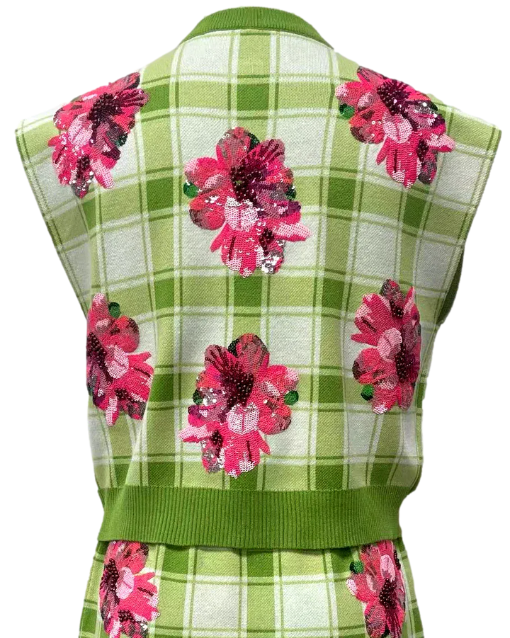 Queen of Sparkles Sweater Azalea Button Up Tank Sweater