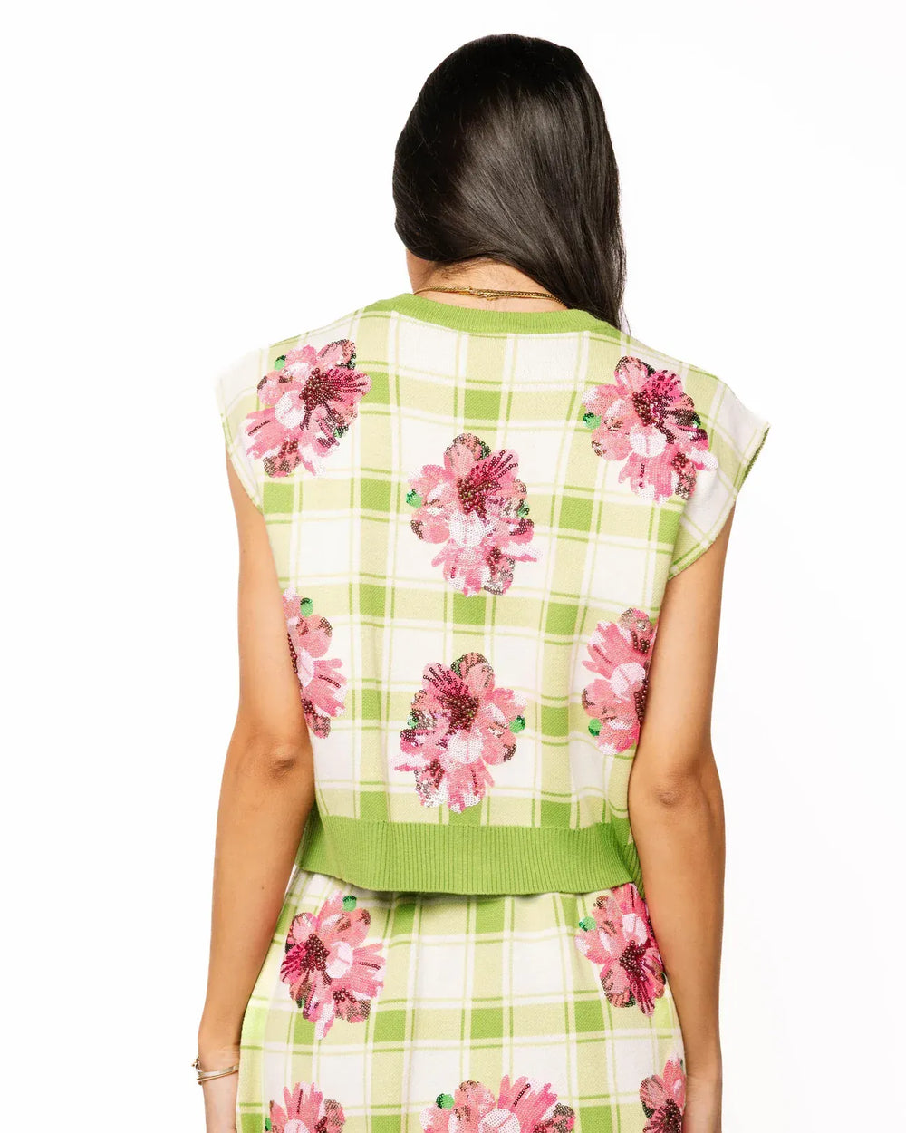 Queen of Sparkles Sweater Azalea Button Up Tank Sweater