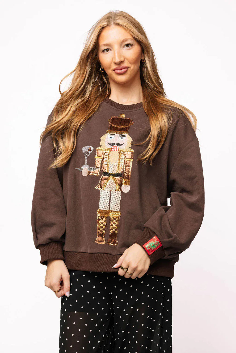 Queen of Sparkles Sweatshirt Brown / XS Brown Espresso Martini Serving Nutcracker Sweatshirt