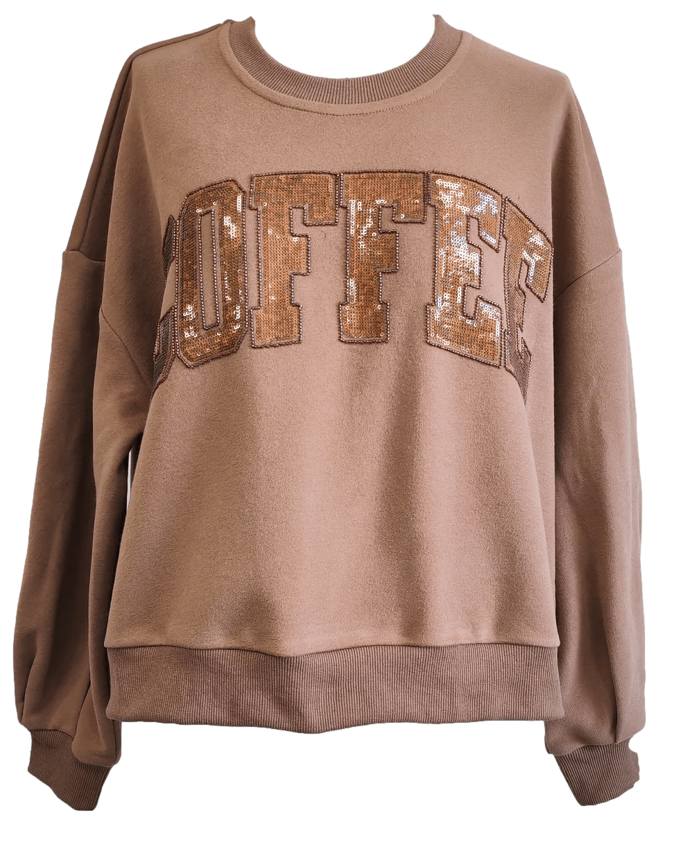 Queen of Sparkles Sweatshirt Brown / XS Coffee Sweatshirt