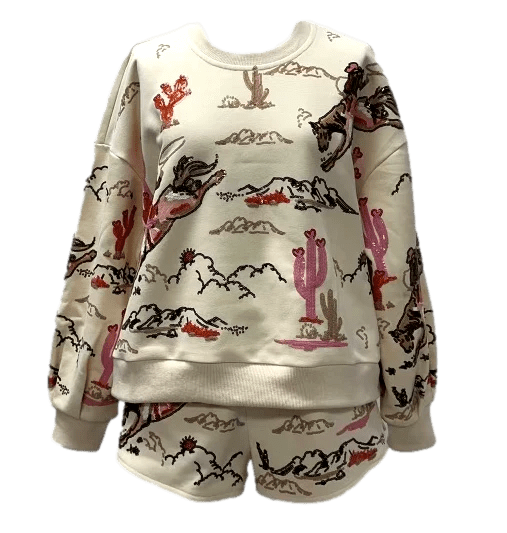 Queen of Sparkles Sweatshirt Bucking Cowgirl Sweatshirt