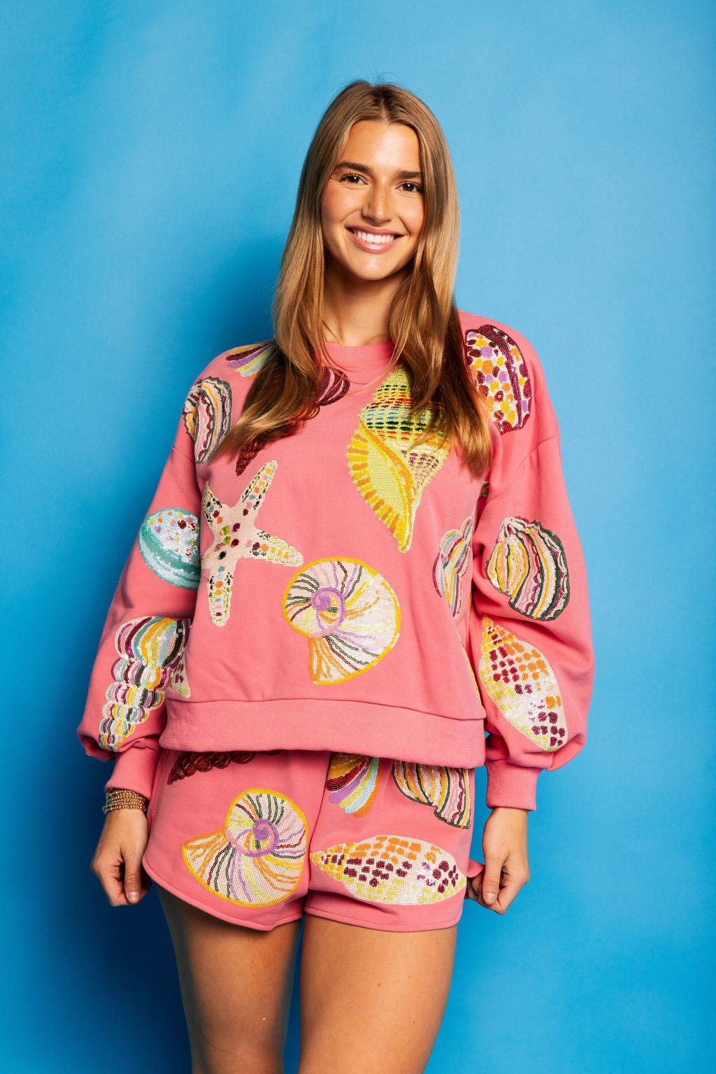 Queen of Sparkles Sweatshirt Pink / XS Pink Multi Shell Sweatshirt
