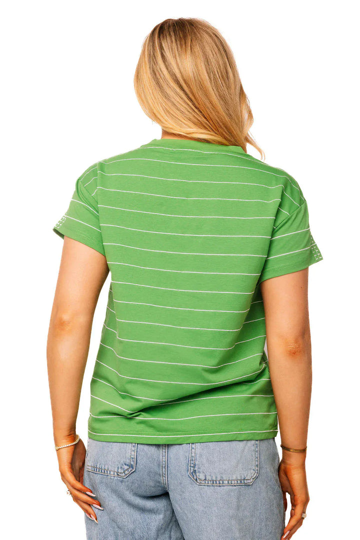 Queen of Sparkles Tee Football Field Queen Card Logo Tee