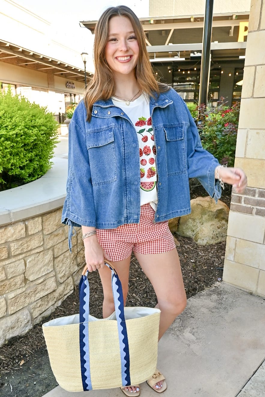 Queen of Sparkles Tee Fruit USA Flag Tee