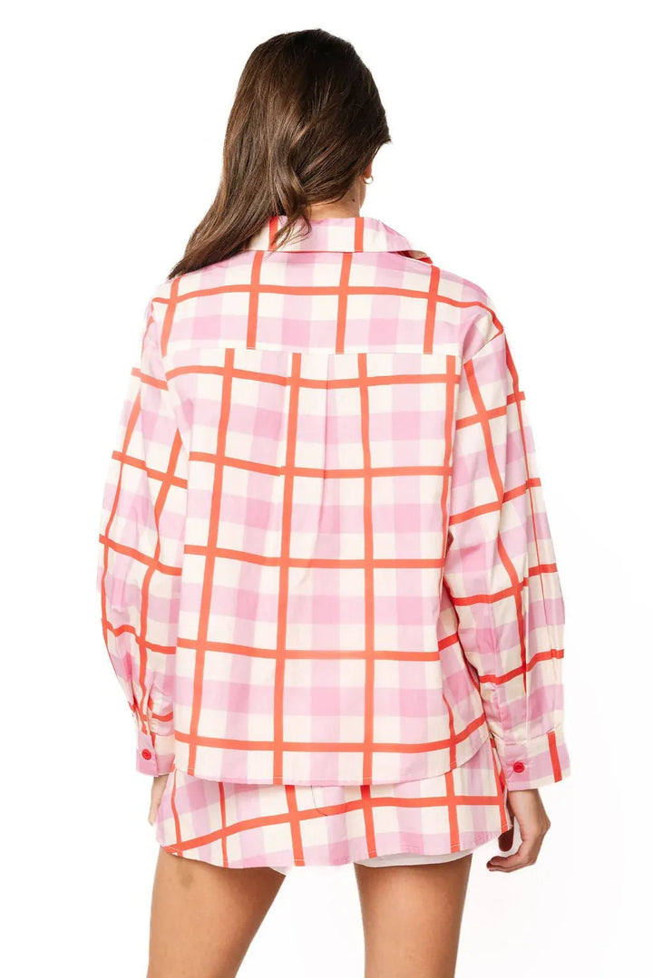 Queen of Sparkles Top Metallic Nutcracker Cotton Button Up Top