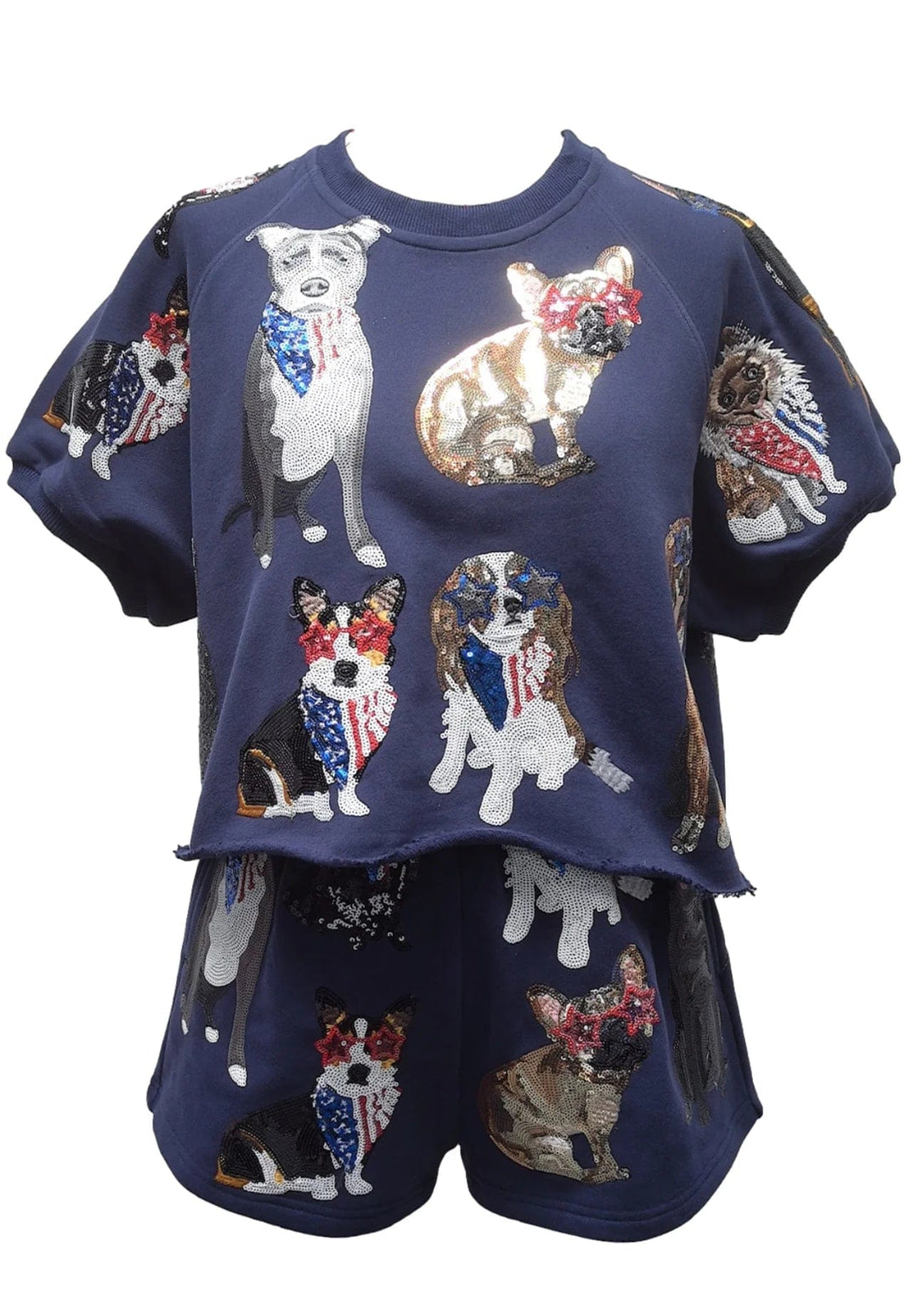 Queen of Sparkles Top Navy / XS American Dog Top