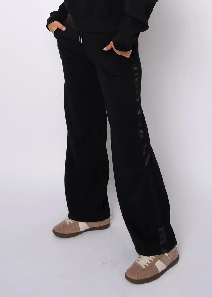 RD Style Pants Black / XS Erika Soft Knit Satin Trim Drawstring Pant