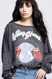 Recycled Karma Sweatshirt One Size The Rolling Stones Tour One Size Sweatshirt