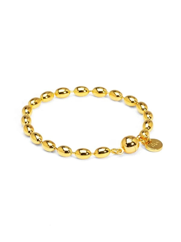 RHO Jewelry Bracelet Gold Beaded Magnetic Closure Bracelet RB1583