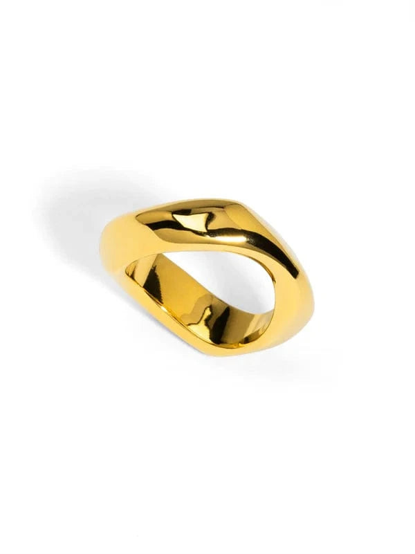 RHO Jewelry Ring Gold Sculptural Wave Ring RR750