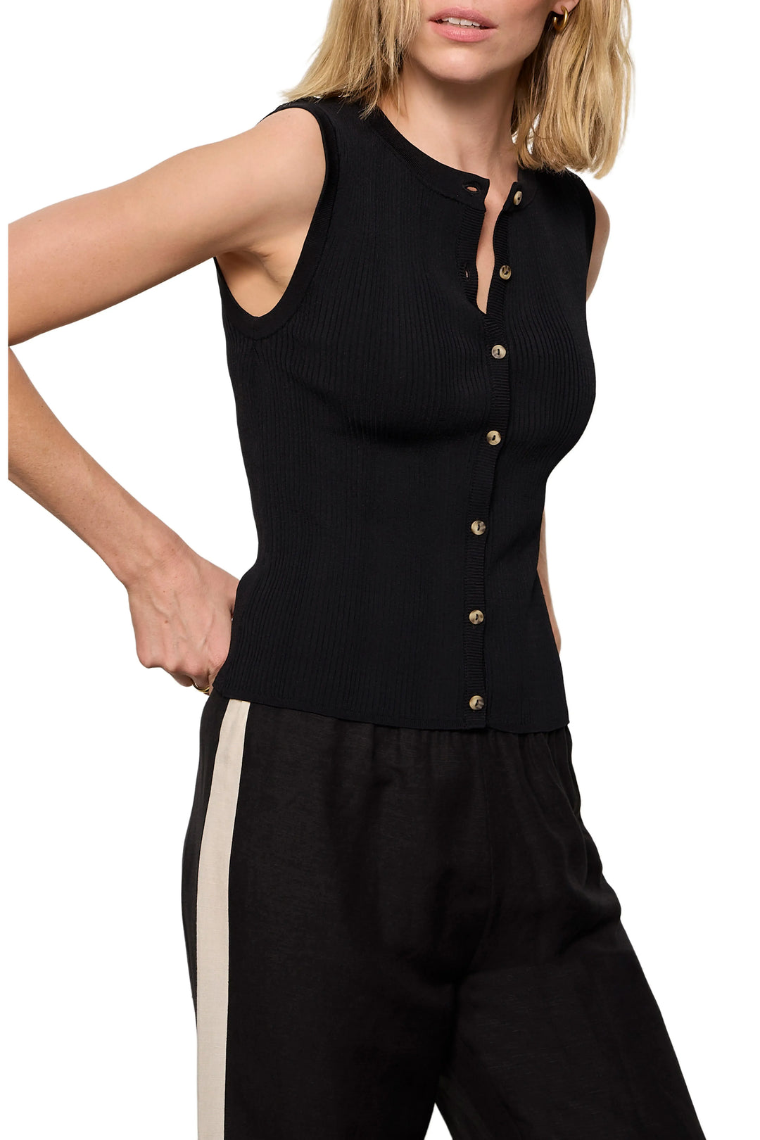 Sanctuary Cardi Manhattan Rib Button Cardi