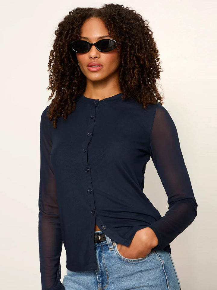 Sanctuary Cardigan Mesh Long Sleeve Cardigan