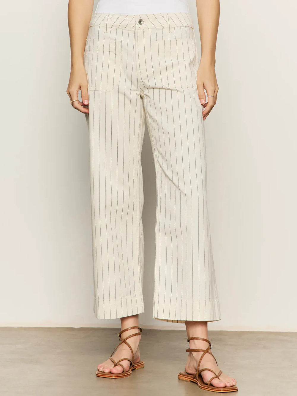 Sanctuary Denim Bleached White Pinstripe / 24 The Marine Jean