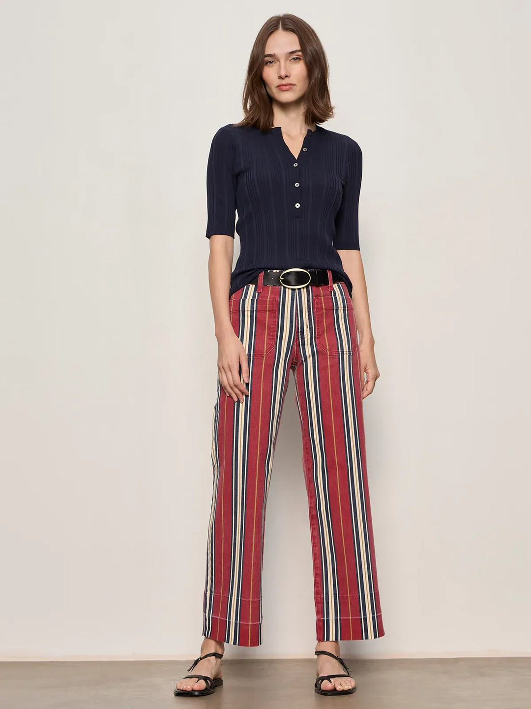Sanctuary Denim Mariner Wide Leg Ankle Crop Jean