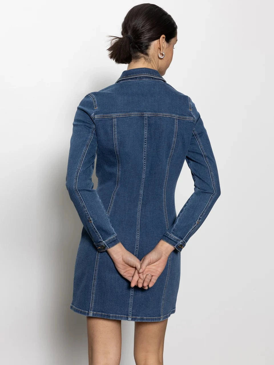 Sanctuary Dress Sculpted Denim Mini Dress