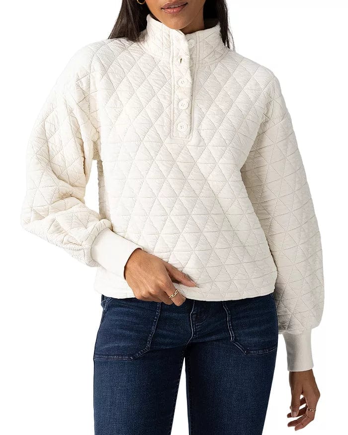 Sanctuary Jacket Chalk / XS Quilted Buttun Up Popover