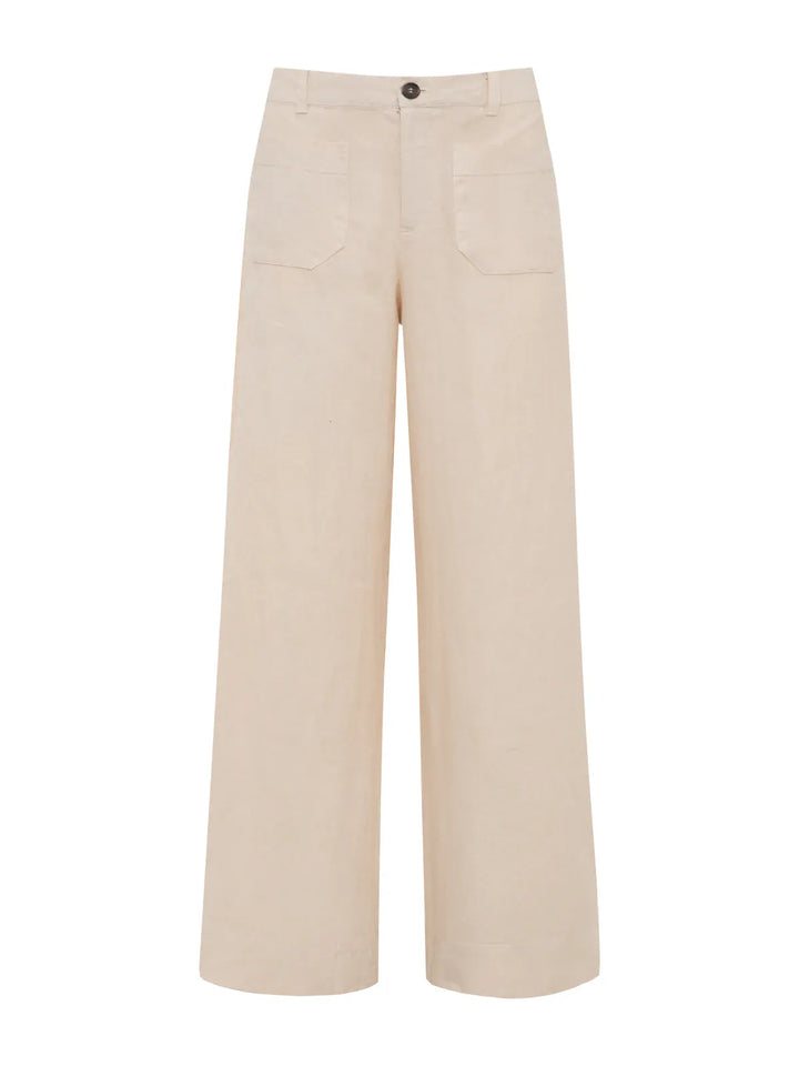Sanctuary Linen Pants Linen Marine Wide Leg Jean