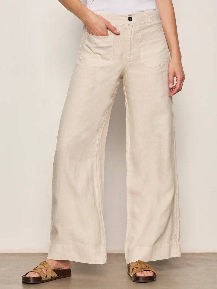 Sanctuary Linen Pants Linen Marine Wide Leg Jean