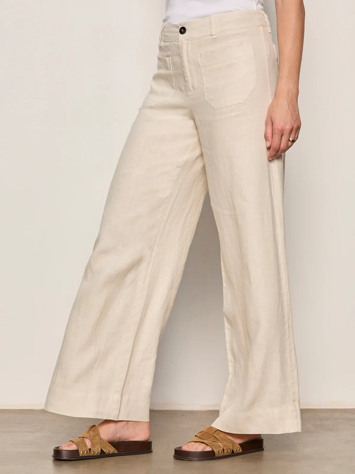 Sanctuary Linen Pants Linen Marine Wide Leg Jean