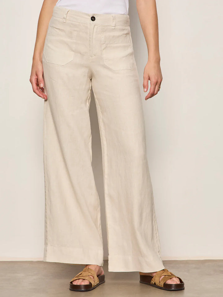 Sanctuary Linen Pants Summer Sand / 24 Linen Marine Wide Leg Jean