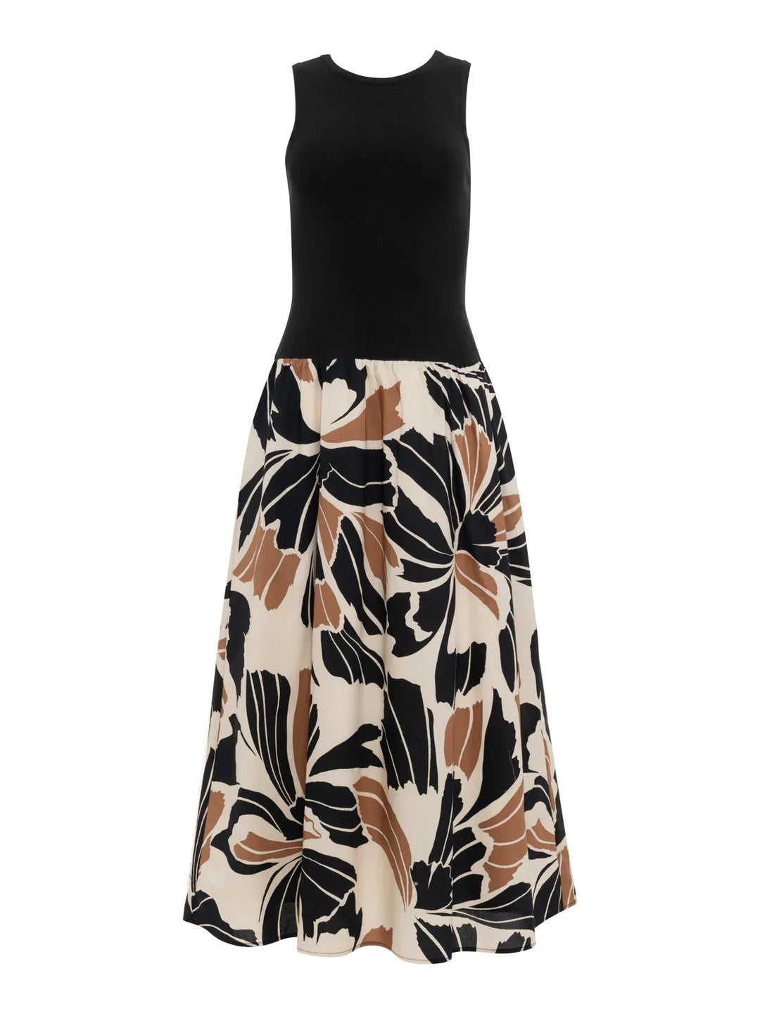 Sanctuary Midi Dress Sandbar Mix Media Midi Dress