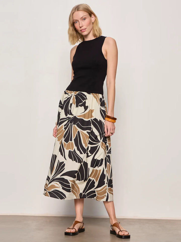 Sanctuary Midi Dress Sandbar Mix Media Midi Dress
