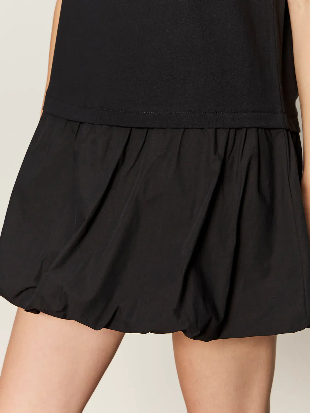 Sanctuary For Keeps Bubble T-Shirt Mini Dress in soft fabric with a relaxed fit and casual style, displayed on a hanger.