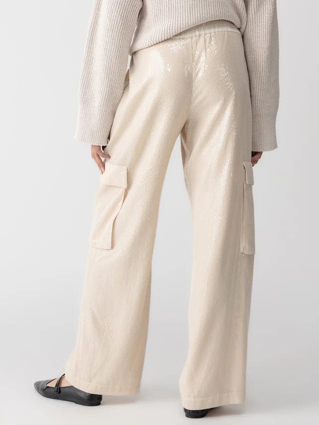 Sanctuary Pants Pull-on Sequin Semi High Rise Cargo Pant