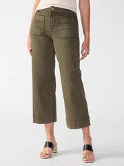 Sanctuary Pants The Marine Standard Rise Crop Trouser Pant