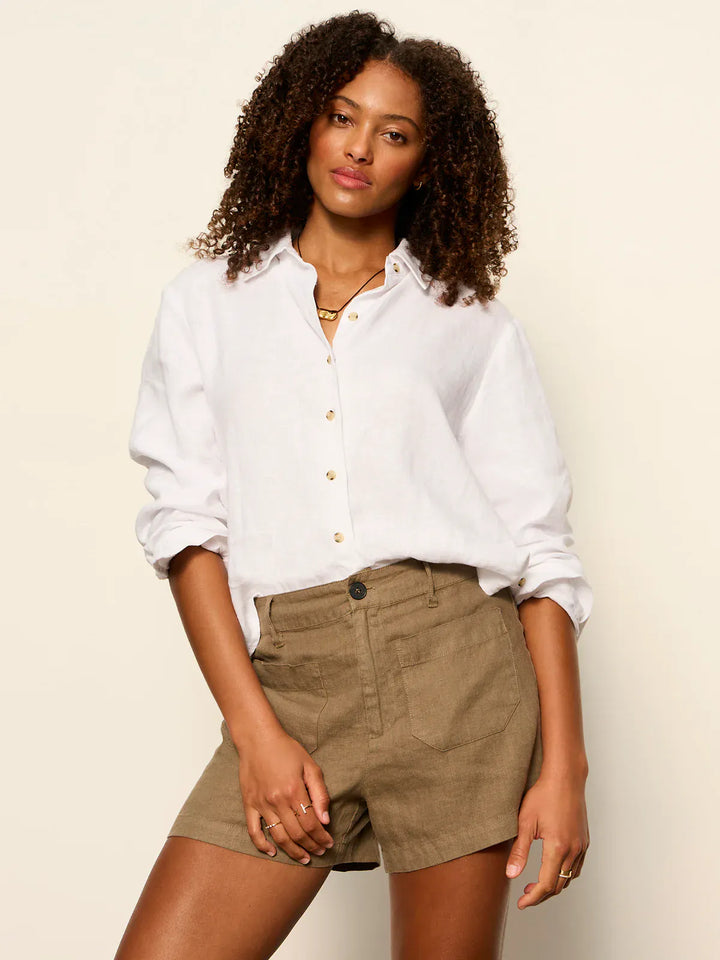 Sanctuary Shorts Linen Marine Short