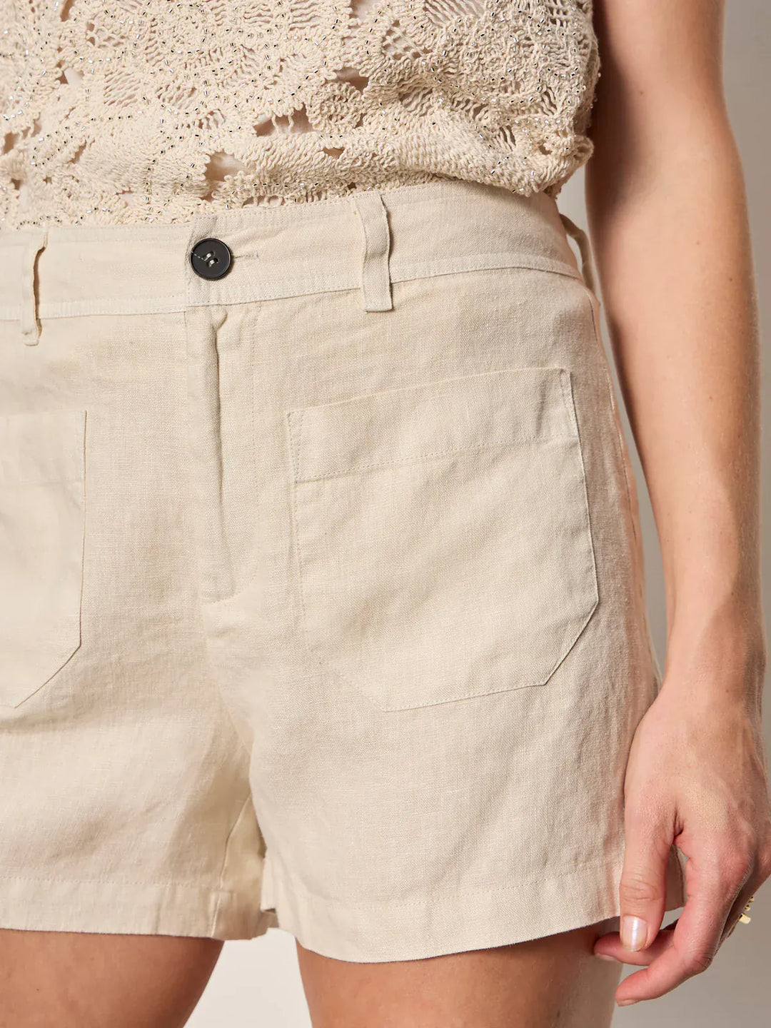 Sanctuary Shorts Summer Sand / 25 Linen Marine Short
