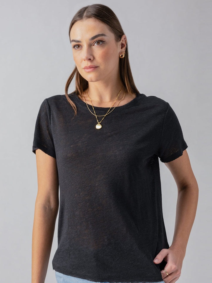 Sanctuary Tee Black / XS Linen Perfect Tee