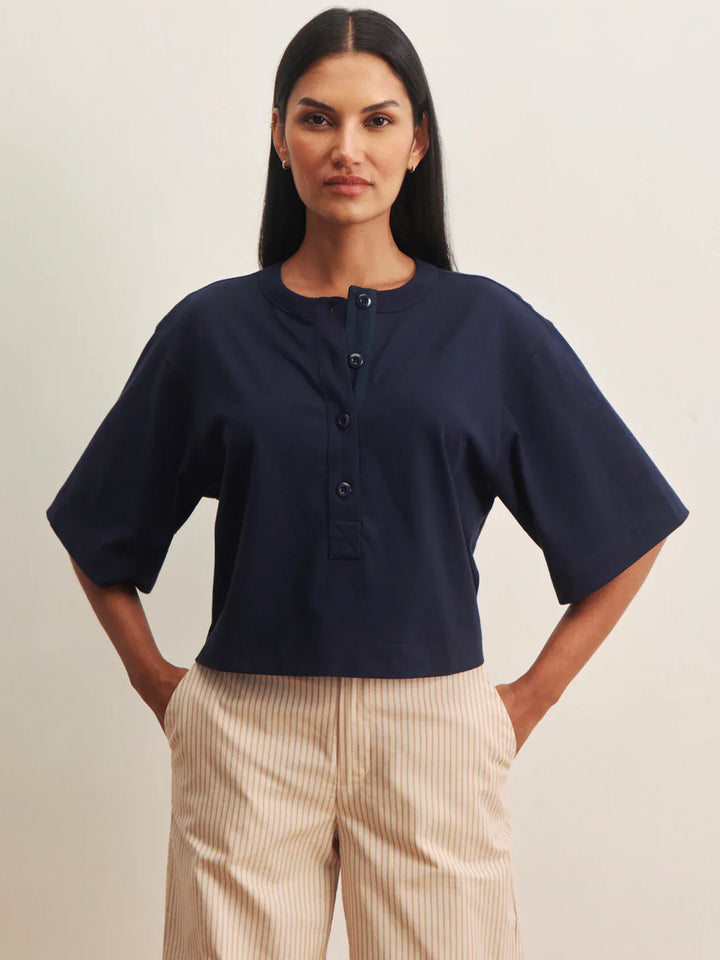 Sanctuary Tee Navy Blazer / XS Freya Placket Tee