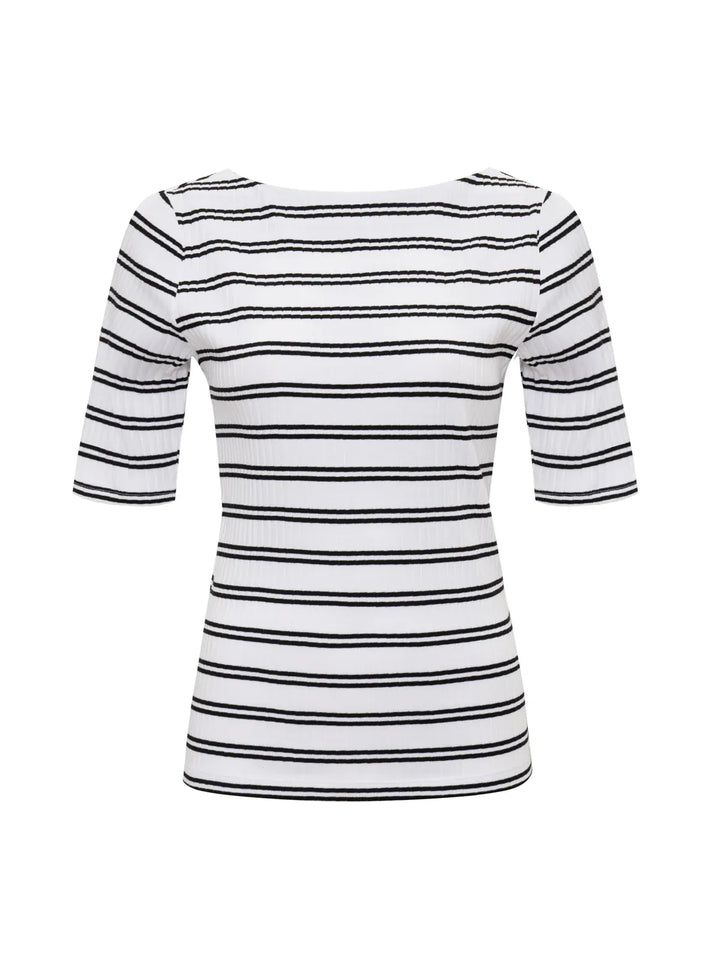 Sanctuary Top Boatneck Ribbed Top