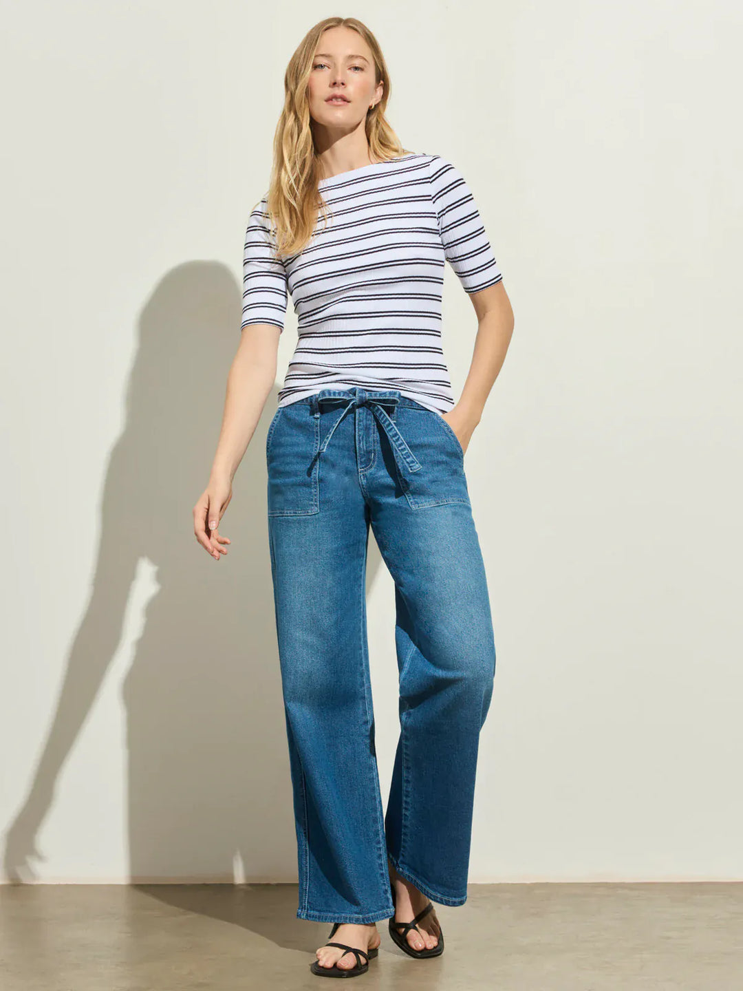 Sanctuary Top Boatneck Ribbed Top
