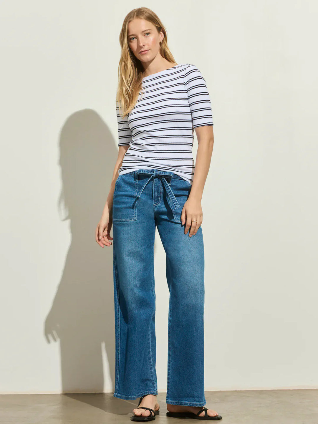 Sanctuary Top Boatneck Ribbed Top