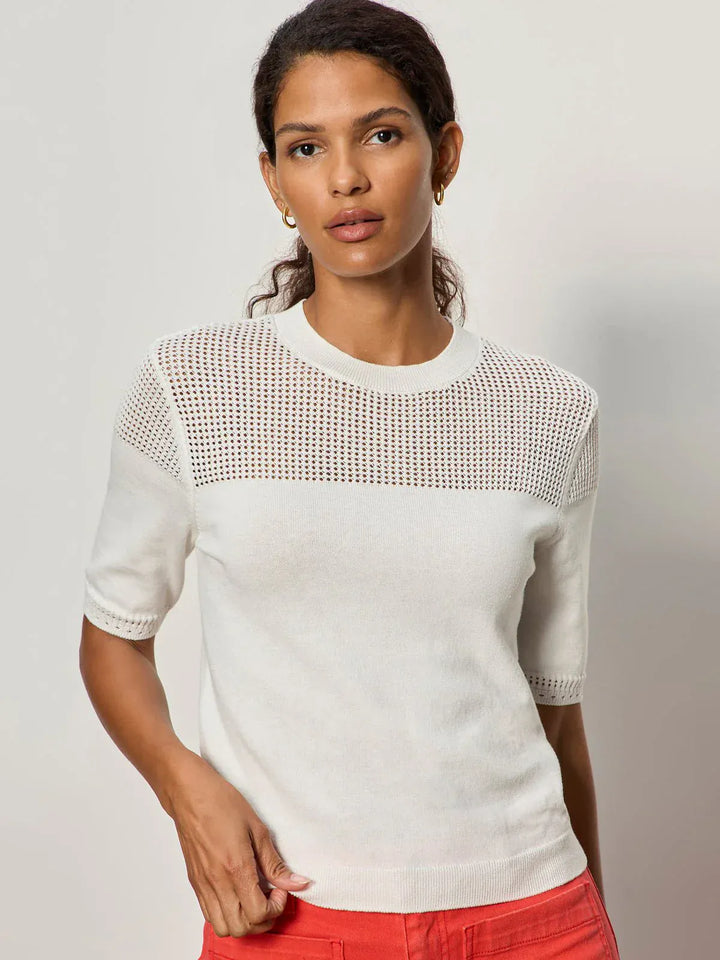 Sanctuary Top Chalk / XS Mix Stitch Tee