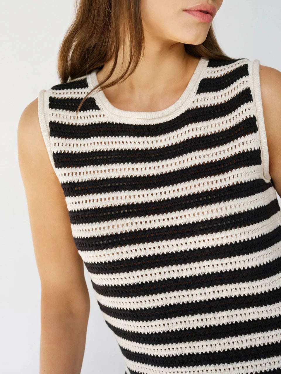 Sanctuary Top Crochet Shell Sweater