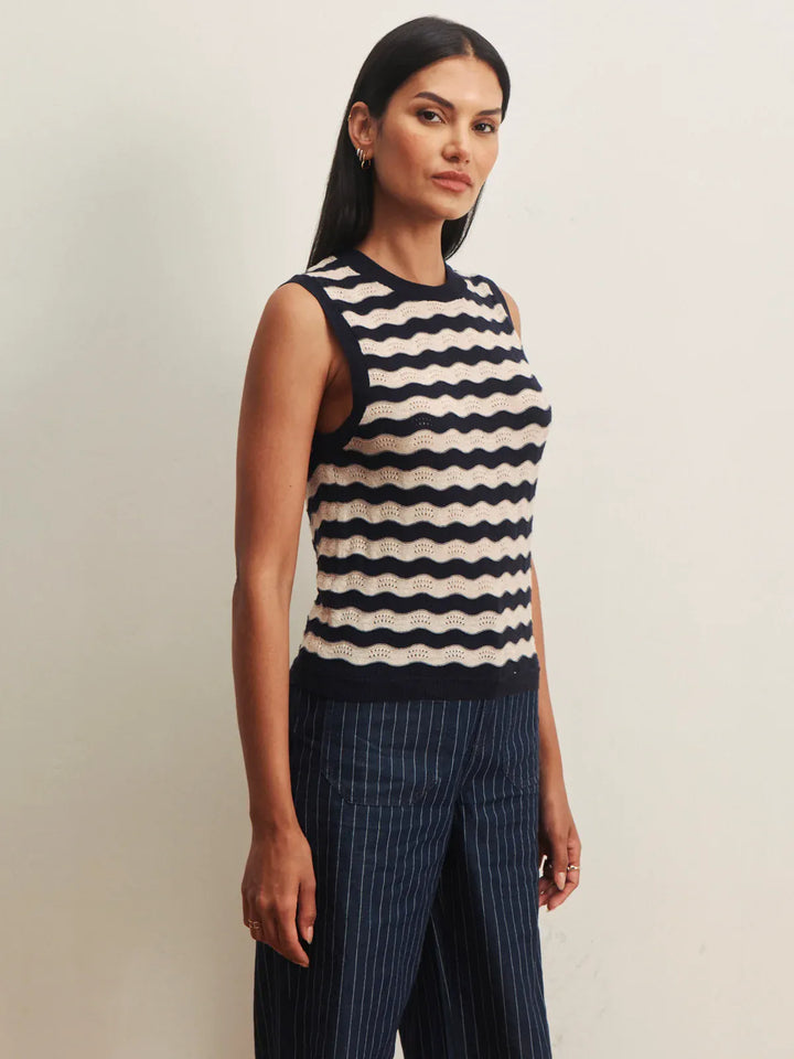 Sanctuary Top Everyday Chevron Knit Shell