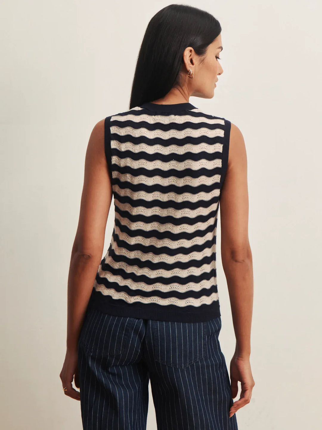 Sanctuary Top Everyday Chevron Knit Shell