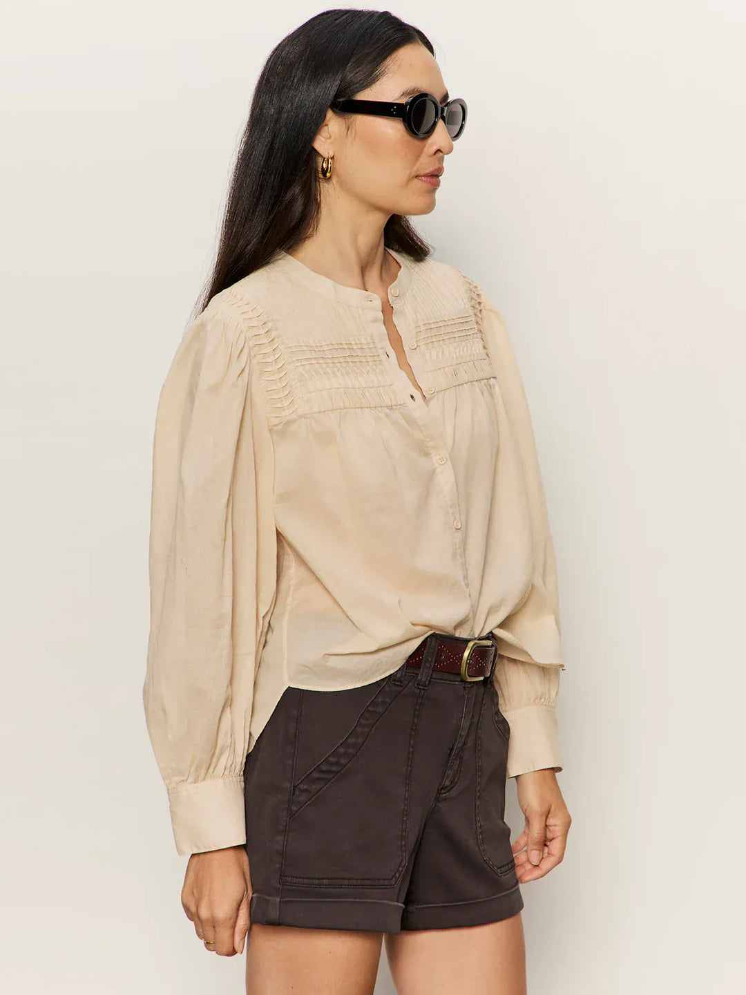 Sanctuary Top Giving The Most Pintuck Shirt