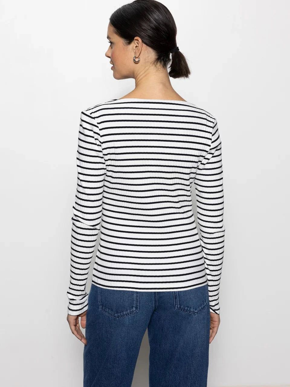 Sanctuary Top Long Sleeve Boatneck T-Shirt Top